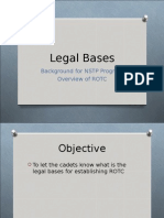 Legal Bases: Background For NSTP Program Overview of ROTC
