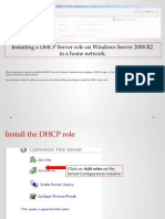Installing DHCP Server