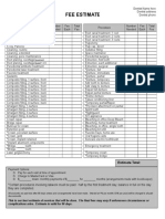 Form Fee Estimate