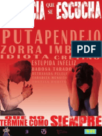 Cartel sobre la violencia 