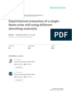 33 Experimental Evaluation of a Single-basin Solar Still Using Different Absorbing Materials