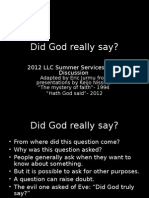 Did God Really Say