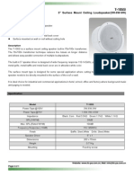 5" Surface Mount Ceiling Loudspeaker (3W-6W-9W) : Features