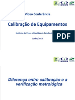 Apresentacao Calibracao de Equipamentos 2014