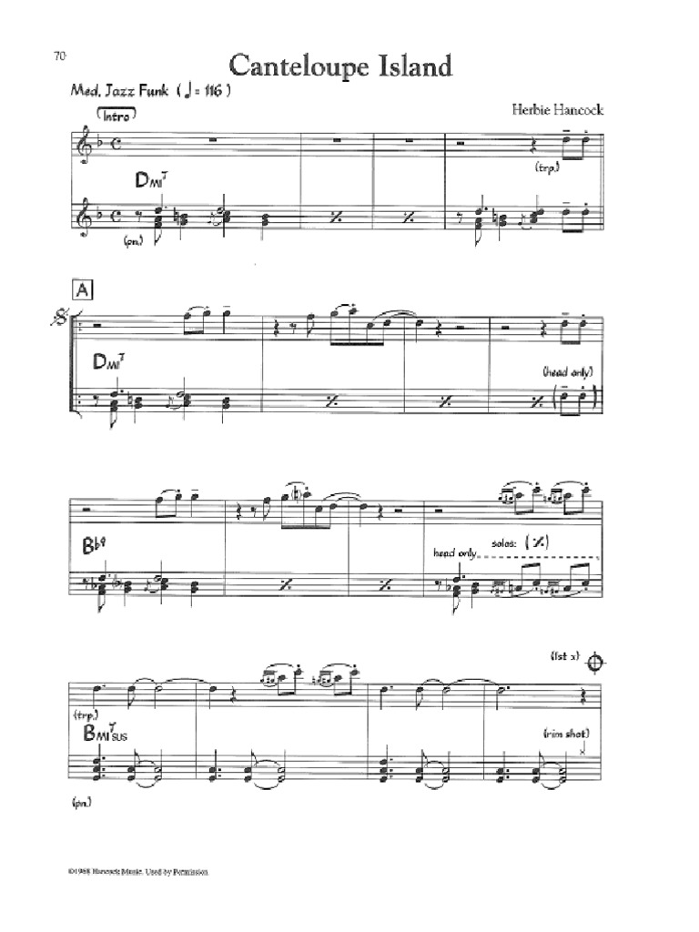 Cantaloupe Island Eb