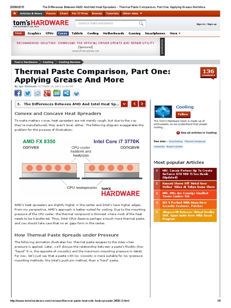The Differences Between AMD and Intel Heat Spreaders Thermal Paste Comparison, Part One