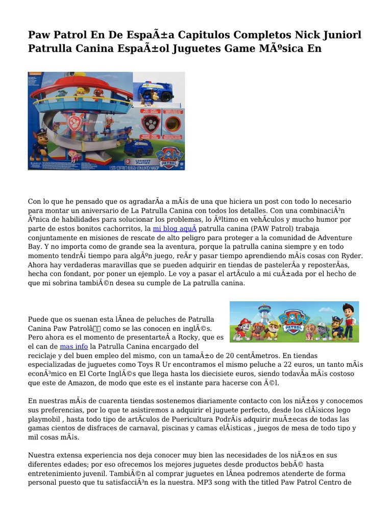 patrulla de juguetes en español
