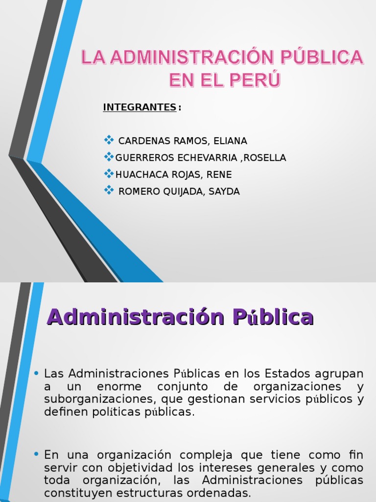 La Administracion Publica en El Peru Descargar gratis PDF