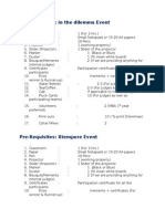 Pre-Requisites: in The Dilemma Event