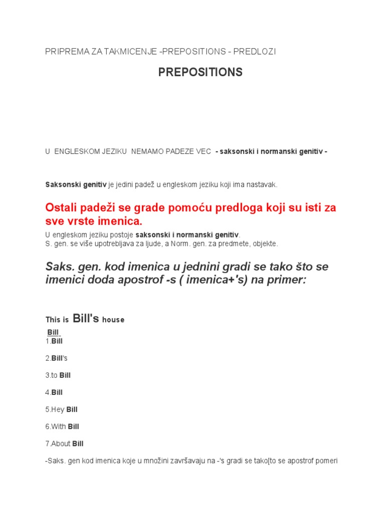 PREDLOZI | PDF