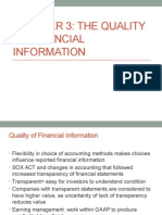 Chapter 3: The Quality of Financial Information