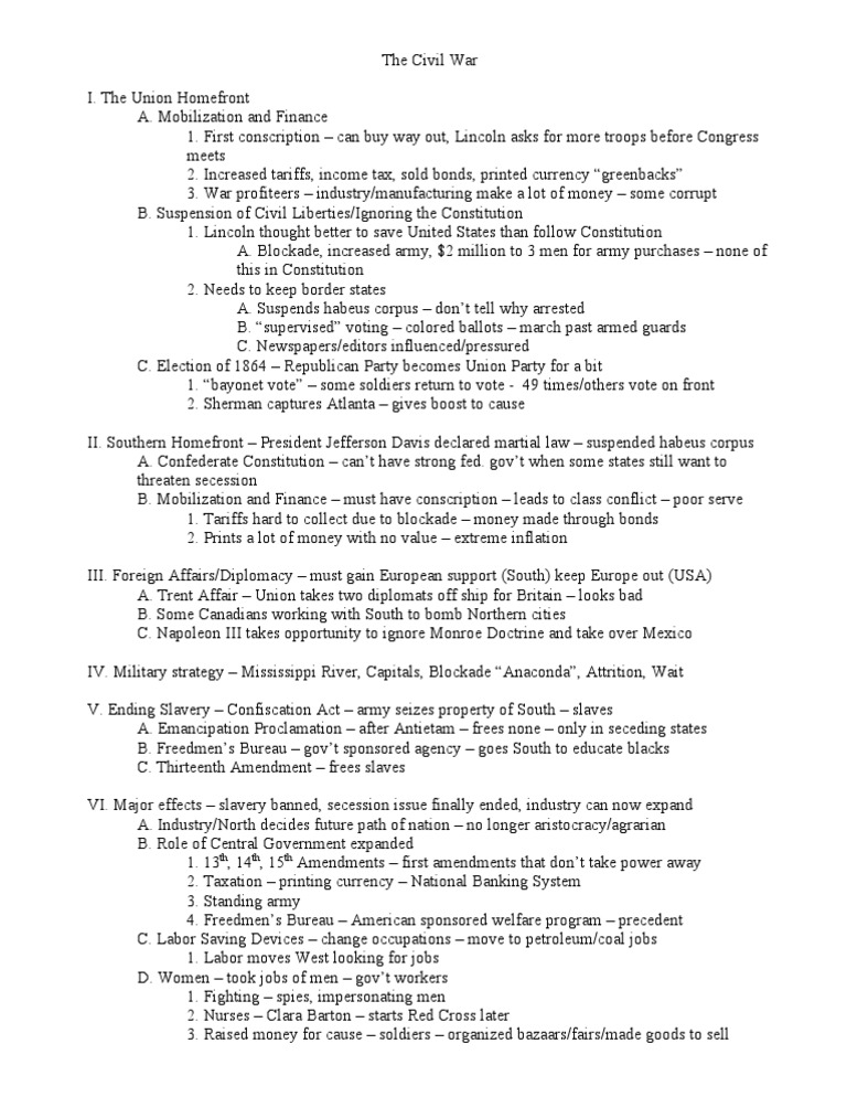 topics for civil war research paper