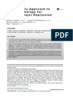 A Systematic Approach To Pharmacotherapy For Geriatric Major Depression