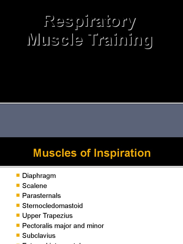 Respiratory Muscle Training Techniques | PDF | Respiratory System ...