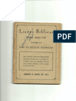 Lições Bíblicas - 1970 - 1° Semestre