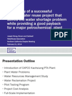 Case Study For A Successfully Inplanr Reuse of Water