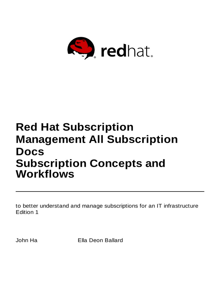 Red Hat Subscription Management-1-Subscription Concepts and Workflows ...