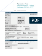 ELTA Application Form 2016 - NTT