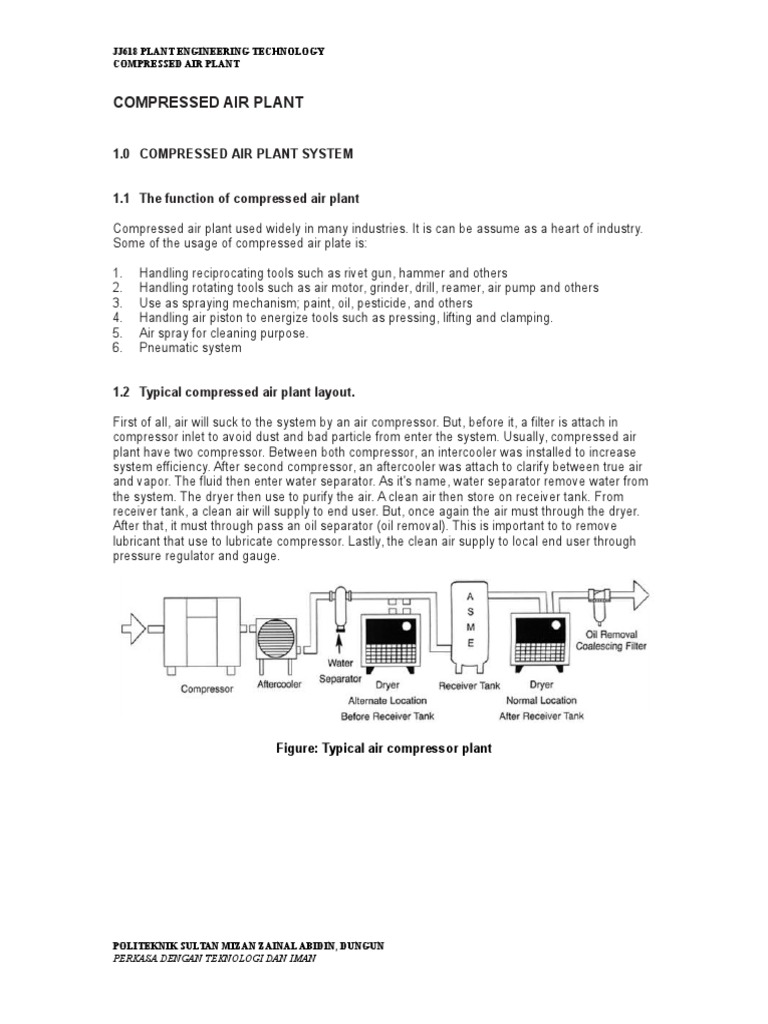 JJ618 Notes Compressed Air Plant | PDF | Gas Compressor | Pump