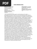 Actor Release Form Billy