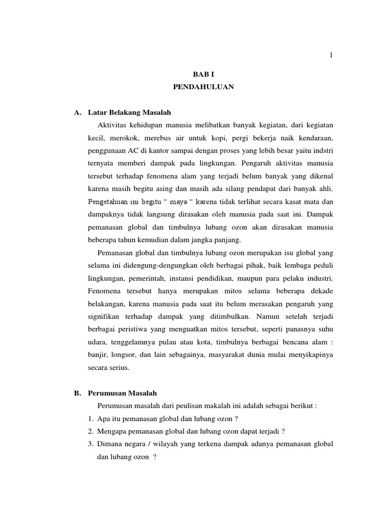 Makalah Pemanasan Global