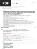 SQL Server Installation Fails If The Setup Account Does Not Have Certain User Rights