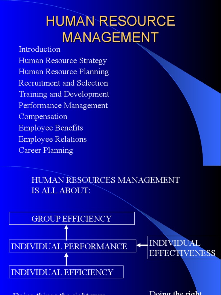 Human Resource Management PDF Human Resource Management Employment