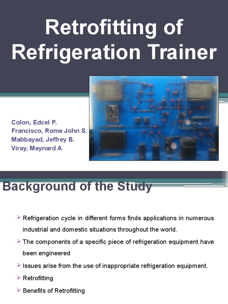 Retrofitting of Refrigeration Trainer PDF Leak Valve