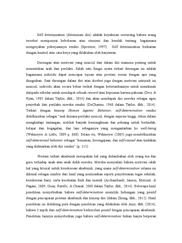 Self Determination Theory Pdf
