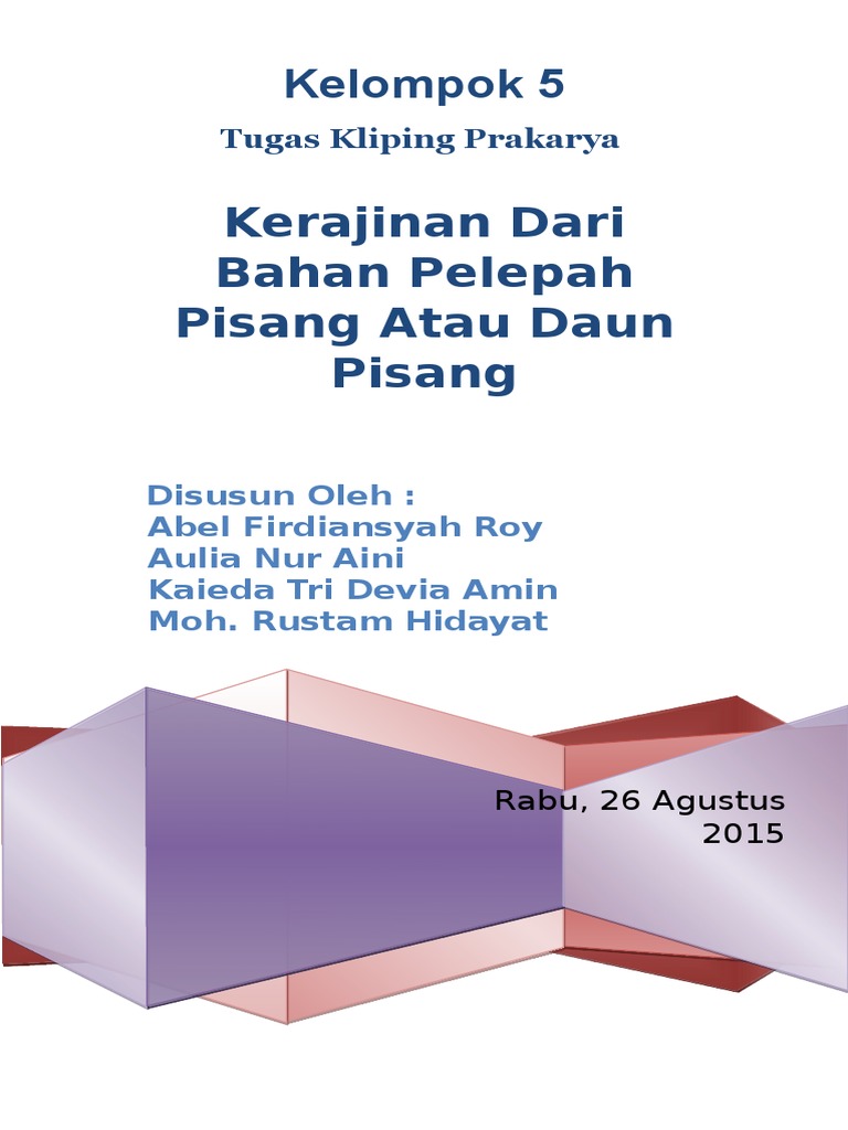 Cara Membuat Tempat Tisu Dari Pelepah Pisang