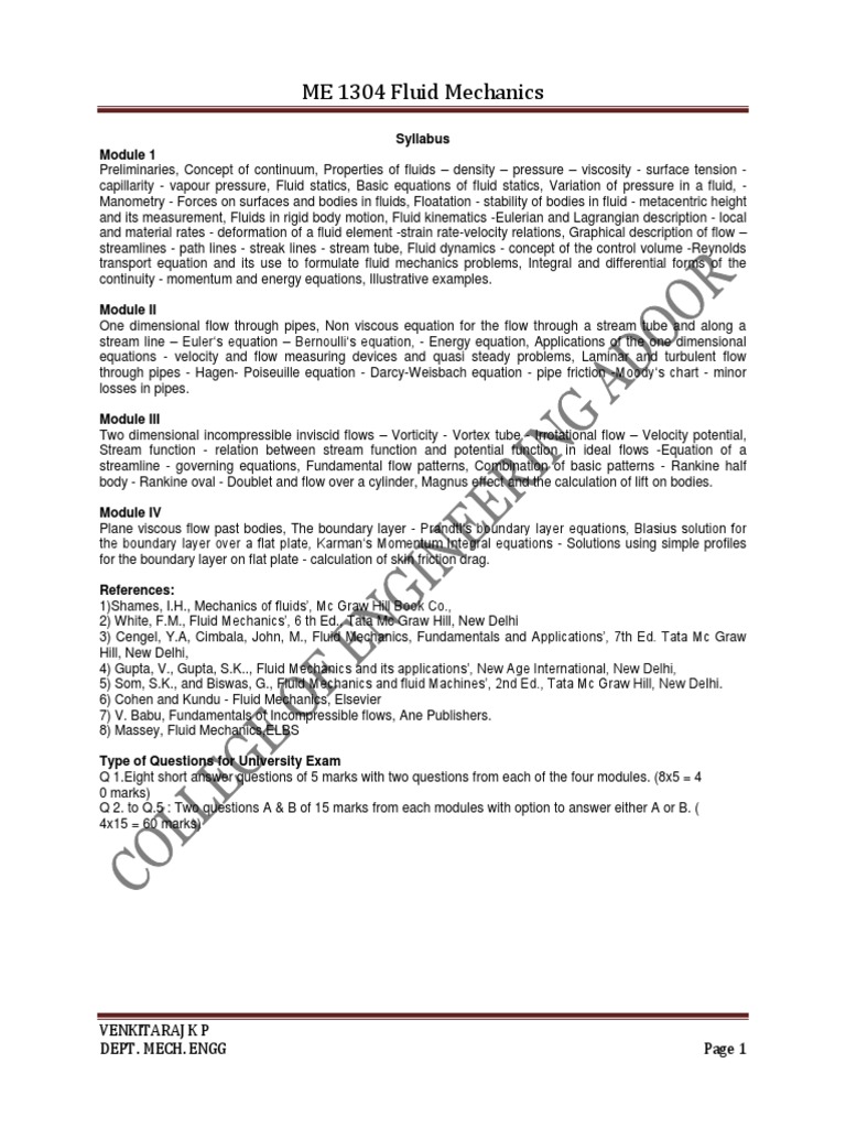 Fundamental Concepts in Fluid Mechanics | PDF | Viscosity | Fluid Dynamics