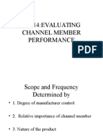 Ch. 14:evaluating Channel Member Performance