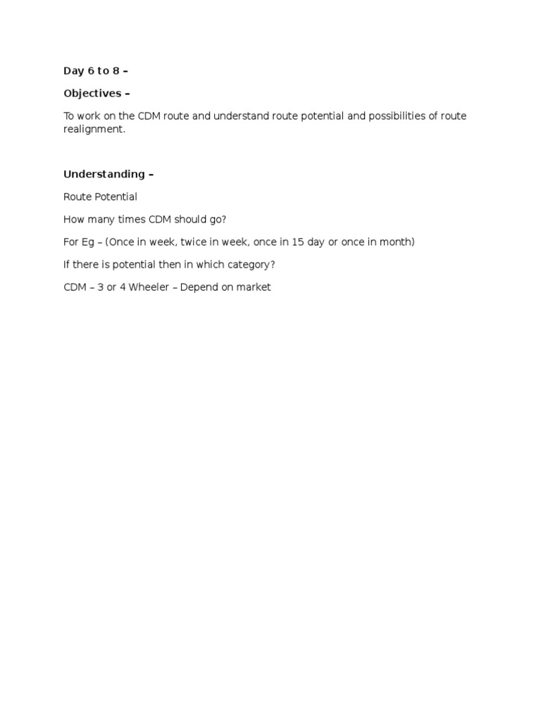 CDM Route Analysis & Strategy | PDF | Business