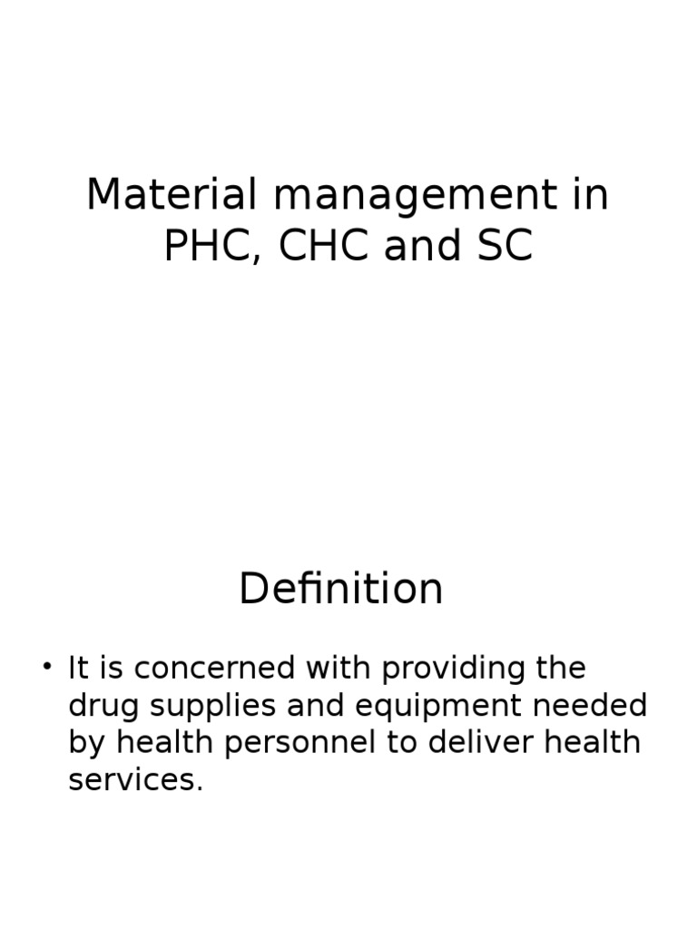 Material Management PDF Patient Health Professional