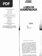 HUSSERL, Edmund. a Ideia Da Fenomenologia