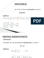 Matricesconmutableidempotentenilpotenteinvolutivaelementalyequivalente 100702124419 Phpapp02