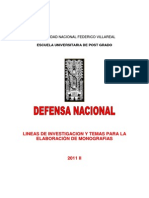 Defensa Nacional. Lineasinvestigacion PDF