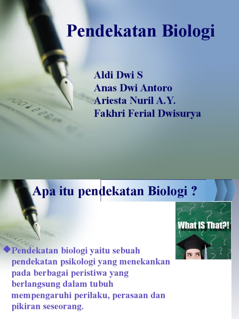 Pendekatan Biologi Pdf