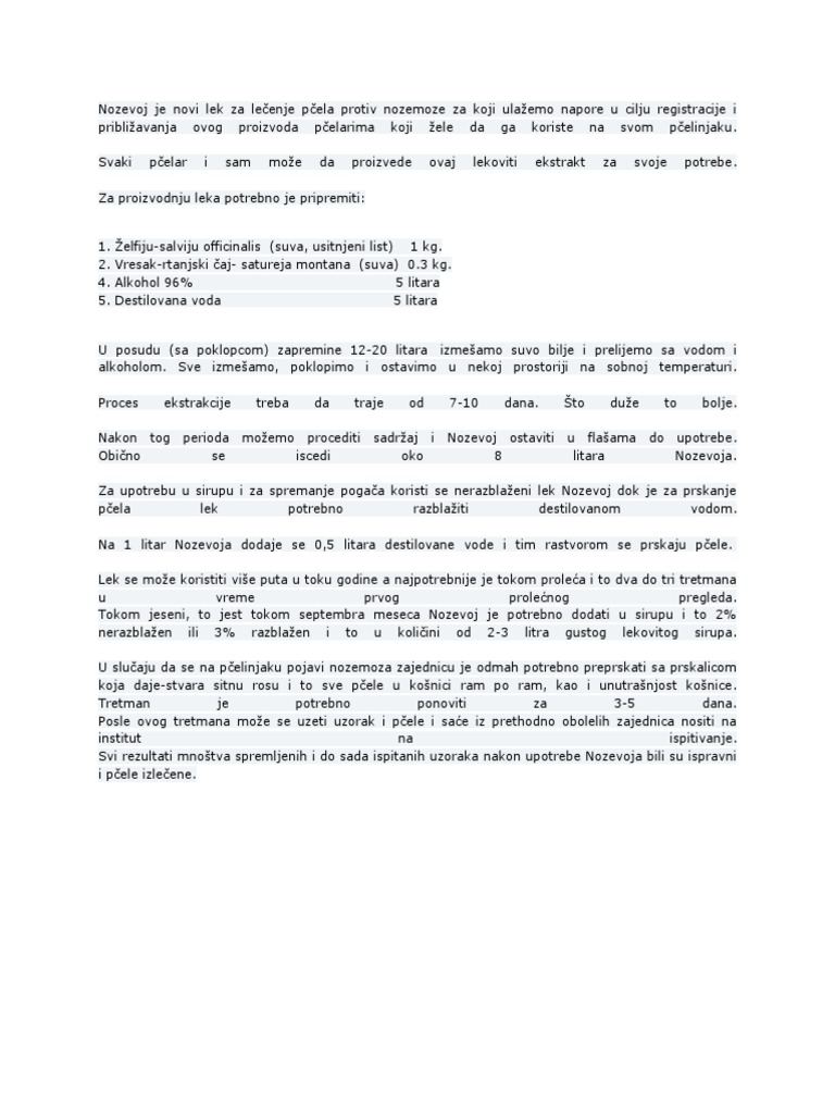 Nozevoj Zalfija I Vresak Rtanjski Caj | PDF