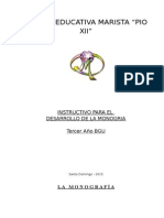 Instructivo Para El Desarrollo de La Monografía