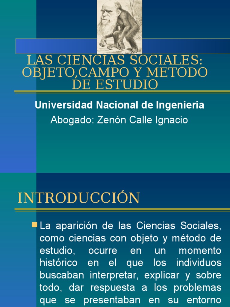 II. Las Ciencias Sociales Objeto de Estudio,Campo de