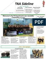 TNA Sideline: Welcome To The PE Departments New Newsletter Celebrating Success