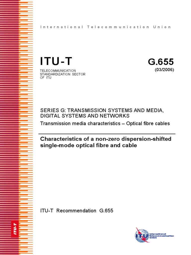 Optical Fibre Cable Standards G.655 | PDF | Wavelength Division ...