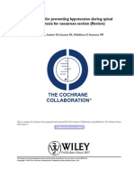 Techniques For Preventing Hypotension During Spinal Anaesthesia For Caesarean Section (Review)