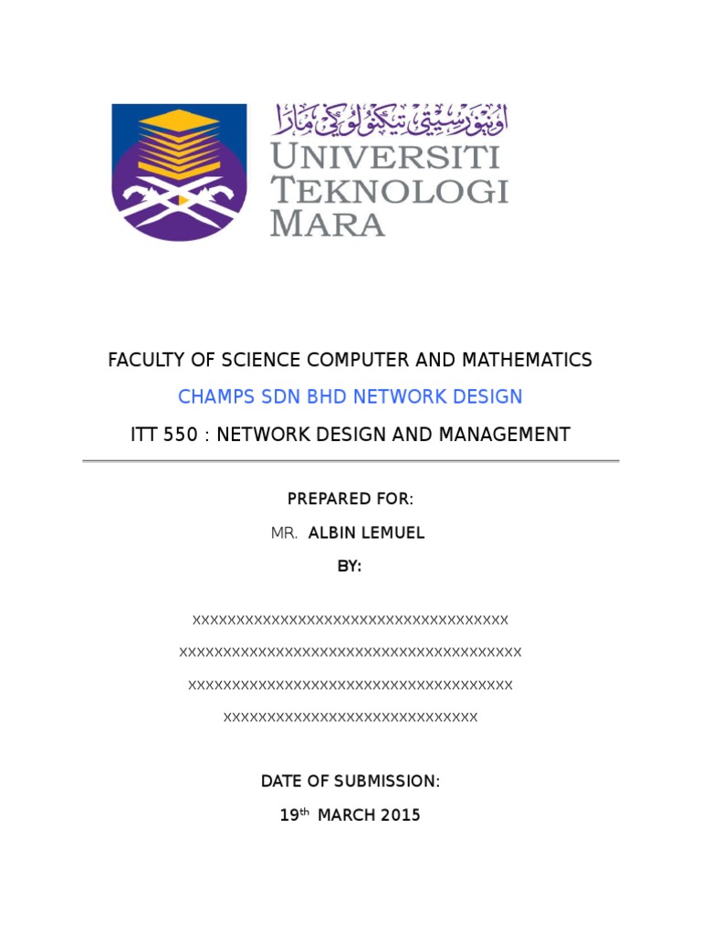 Network Design (Proposal) Backup Computer Network