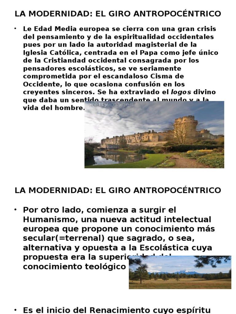 LA MODERNIDAD (El Giro Antropocéntrico) | PDF | utopía | Science