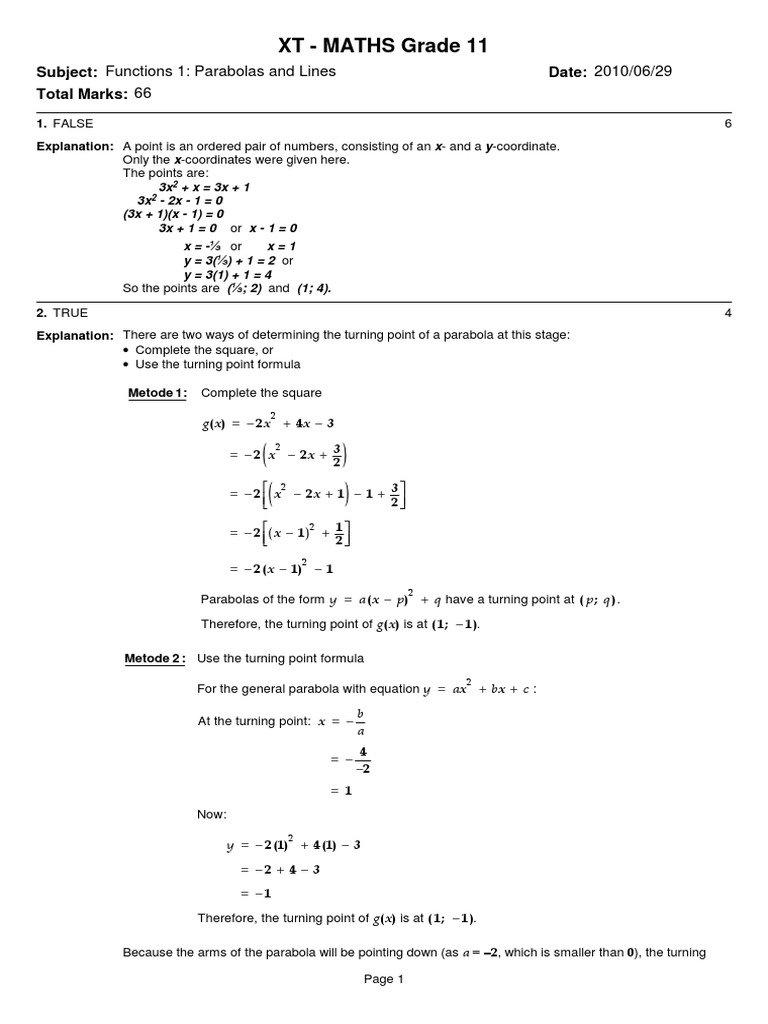xt-maths-grade-11-functions-parabolas-lines-memo-pdf-tangent