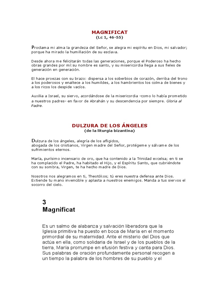 Magnificat | PDF | María, madre de Jesús | Oración