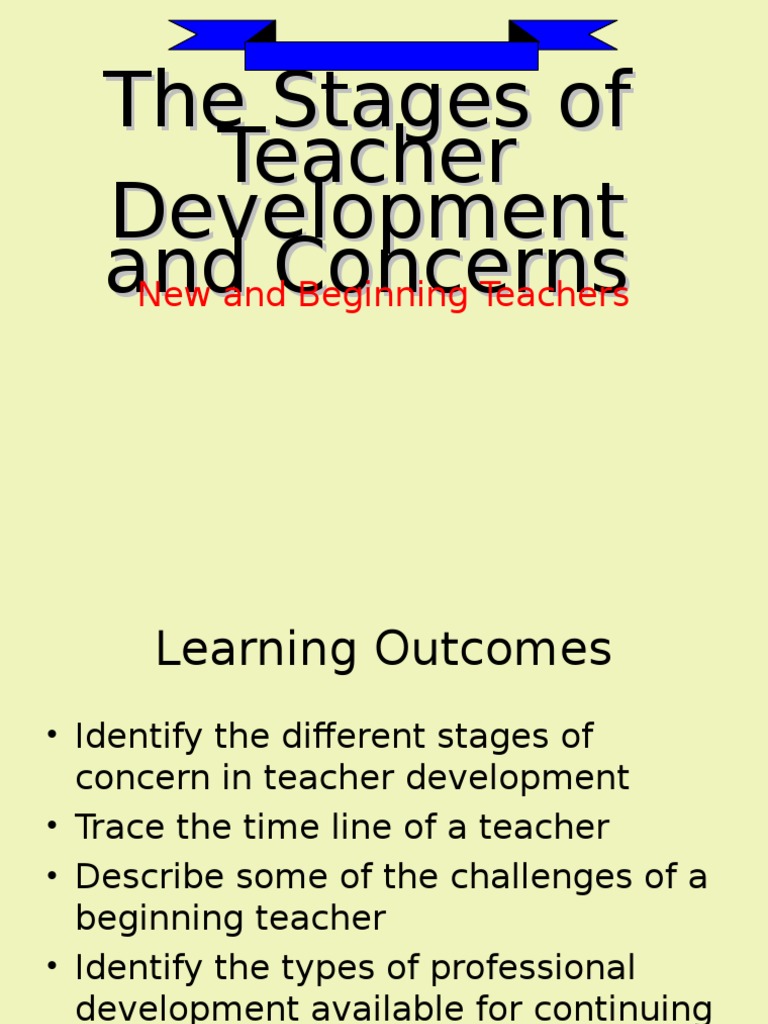 Stages Teacher Development.. Expert Teachers