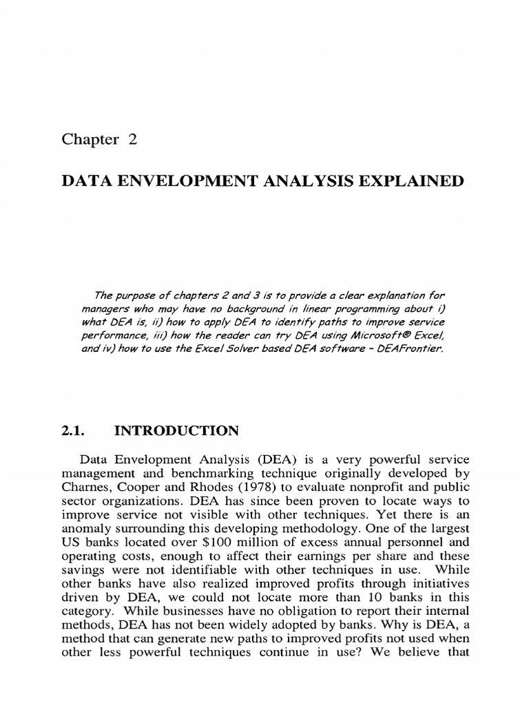 DEA Linear Programming | PDF